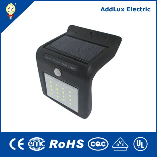 Ce UL Saso Cool White 6W Body Sensor LED Solar Garden Light Made In China For Outdoor, Street, Park, Emergency, Exterior Lighting in Best Dealer Factory