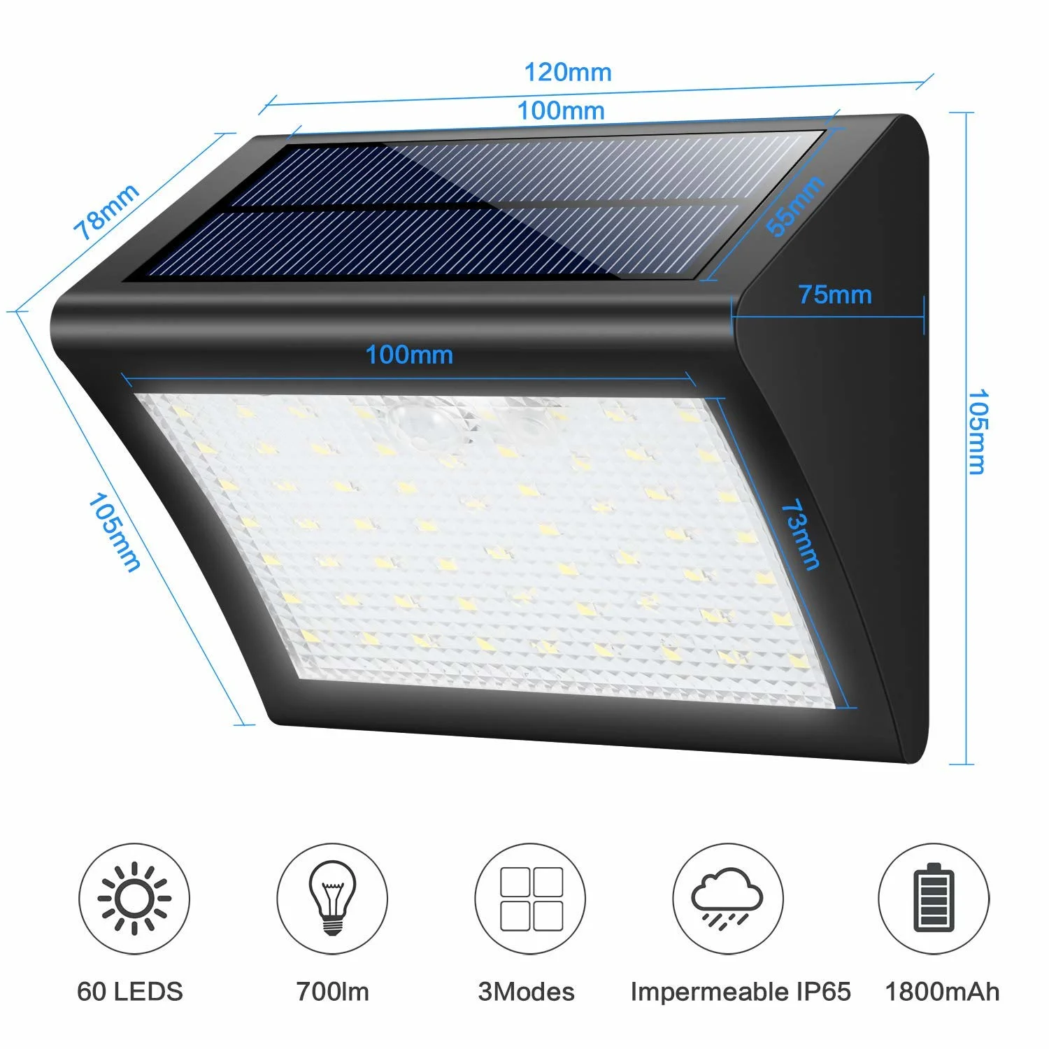 New Upgraded LED Solar Lights Outdoor Installation Outdoor Wall Lights LED Solar Garden Lights