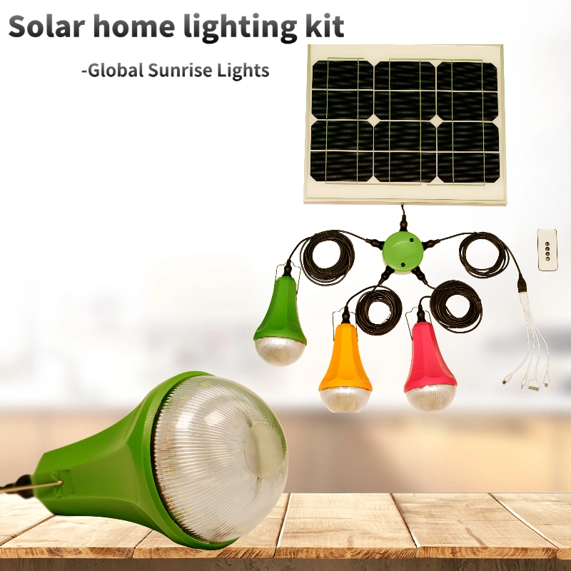 Solar Indoor Home Lighting System 15W 30W Solar Lighting Kit with 3LED Sre-88g-3