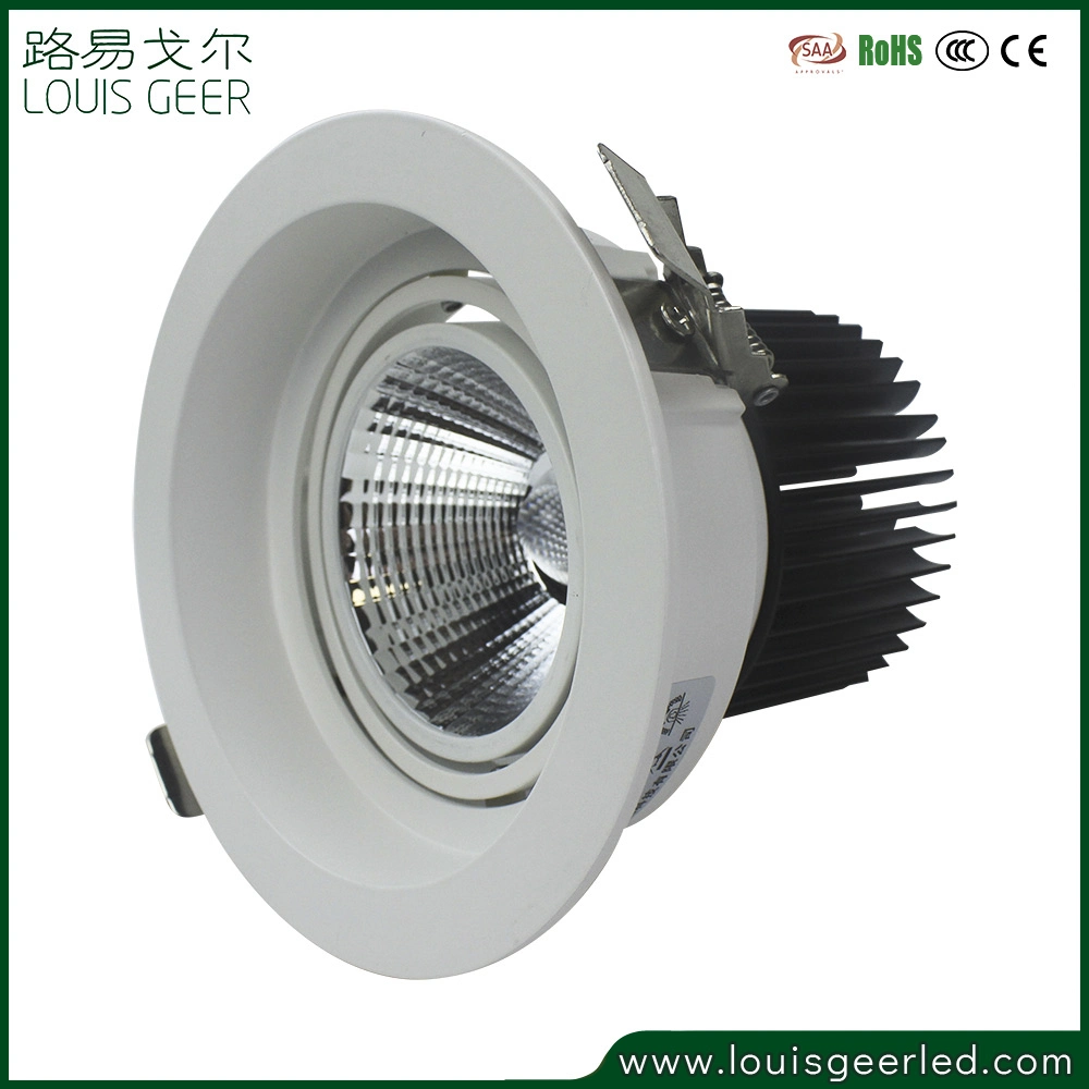 Recessed Indoor Lighting Anti-Glare Rotatable Residential 20W 2-Way LED Downlight for Commercial Lighting Mall