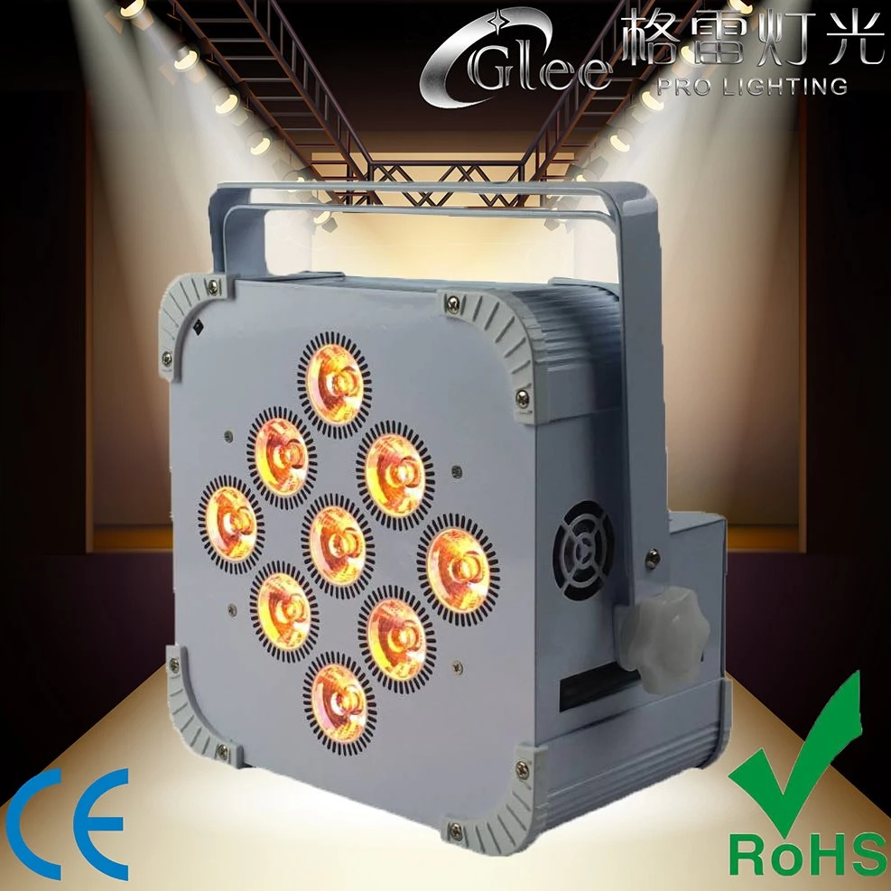 9*15W RGBWA 5in1 LED Battery Powered Wireless DMX Lighting