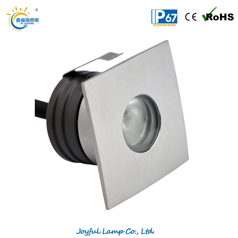 1W 2W 3W LED Underground Lights Thin LED Step Lights Recessed Floor Lights Recessed LED Desk Lamps Square Underground Lights for Architectural, Landscape Lighting