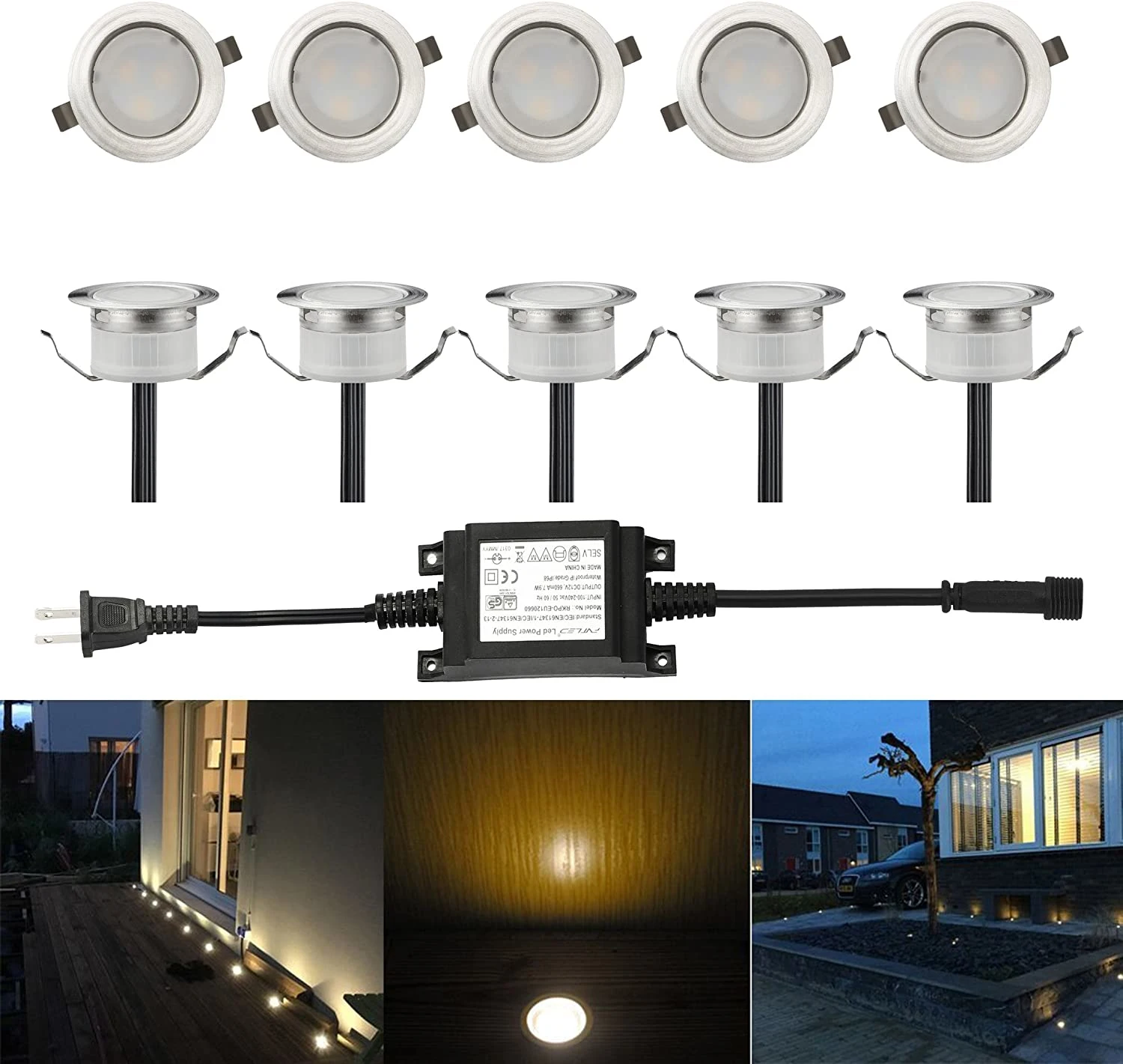 Warm White 3000K SMD LED Outdoor Deck Lights LED Wired LED Deck Lights Deck Post Lights