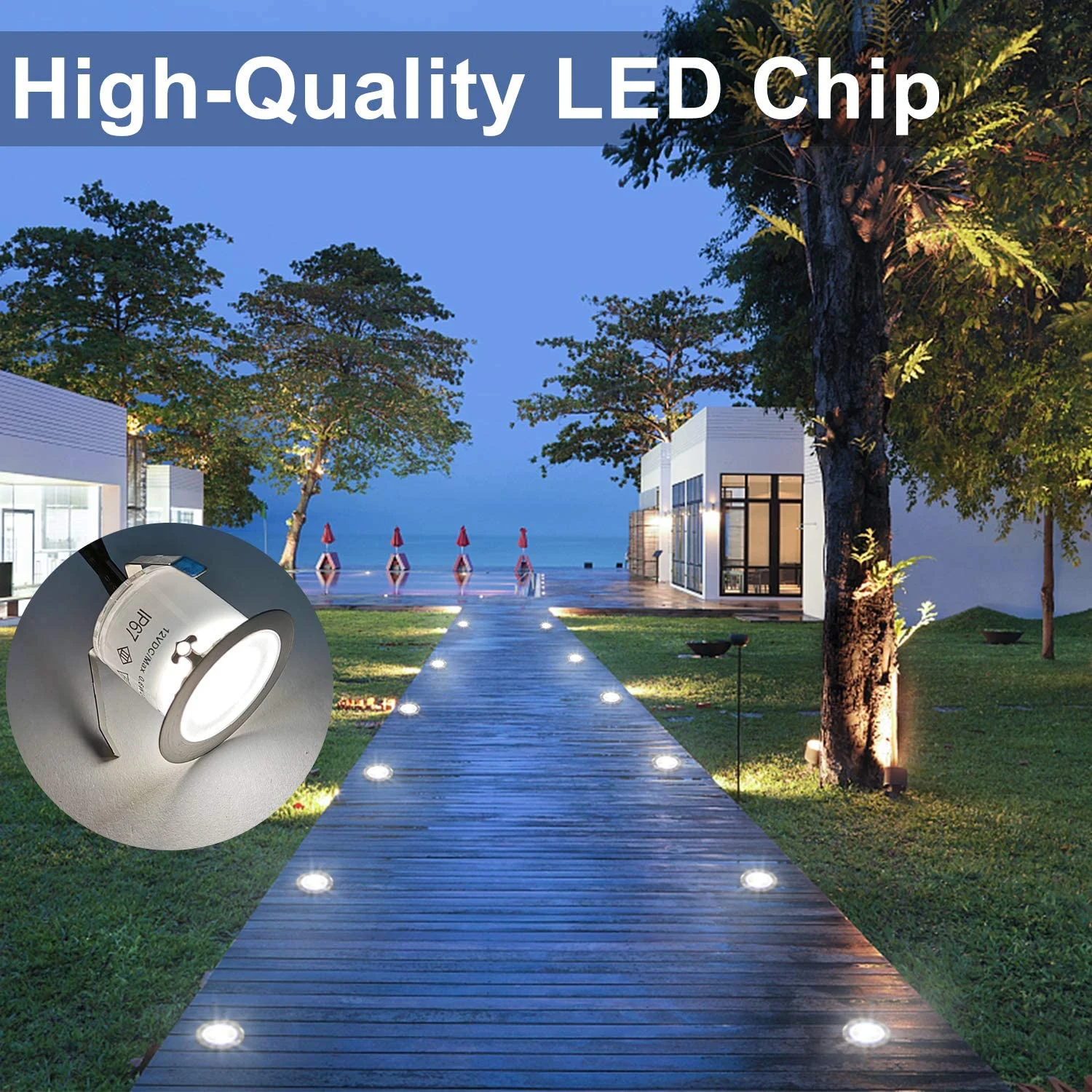 1W RGB Smart Small Round LED Deck Garden Light PRO Style Light Decorative Path Landscape Light, Light Kit